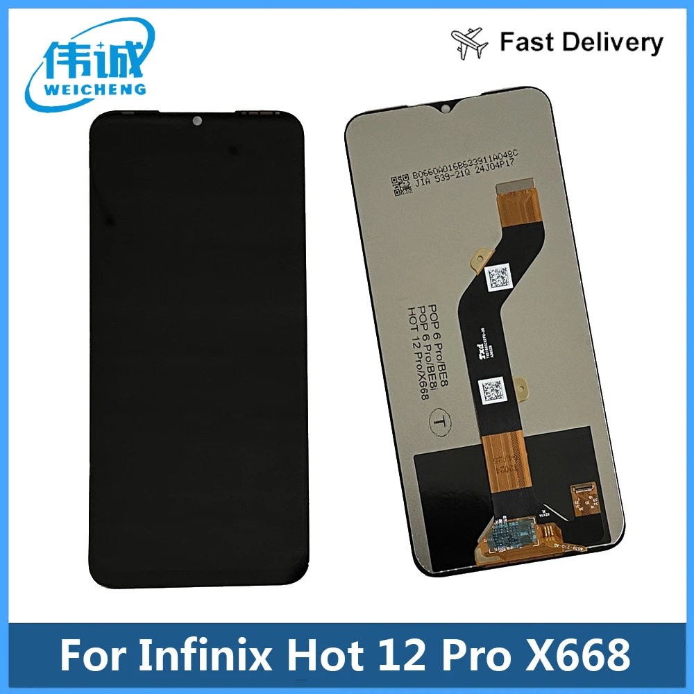 Original Tested For Infinix Hot 12 Pro X668C LCD Display Touch Screen Digitizer Assembly For Infinix Hot12pro Hot12 PRO X668 lcd