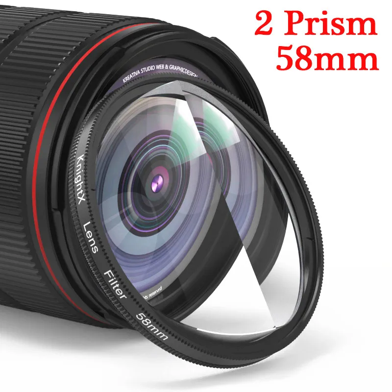 KnightX Camera Prisma Split Kaleidoscope Filter 52mm 55mm 58mm 67mm 72mm 77mm 10