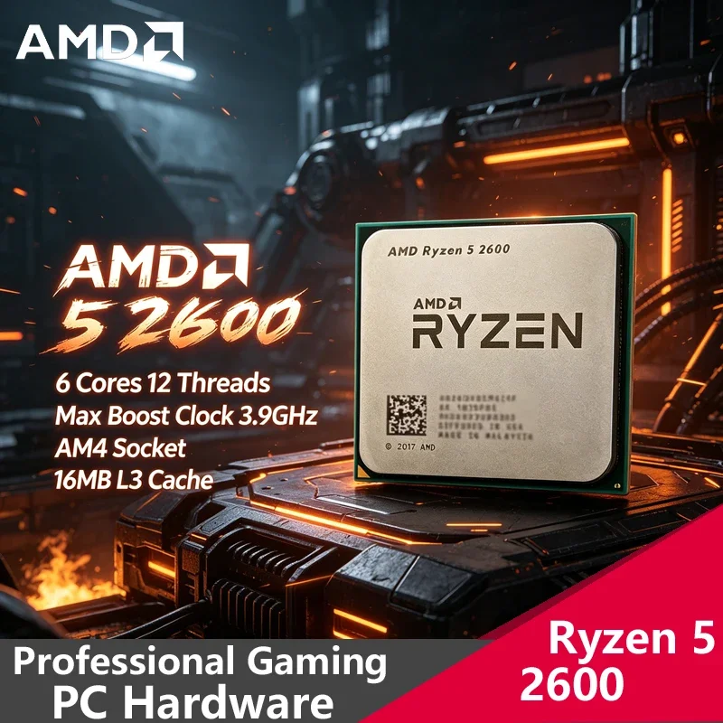 

AMD Ryzen 5 2600 Tray Processor, 6 Cores 12 Threads, 3.4GHz, 16MB Cache, 65W Low Power AM4 Desktop Gaming CPU