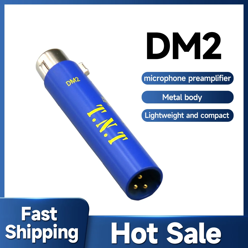 Accessories For DM2 Dynamite Active In-Line Mic Preamp+30DB Gain Strong Anti-Interference For DM2 T.N.T Mic Preamp