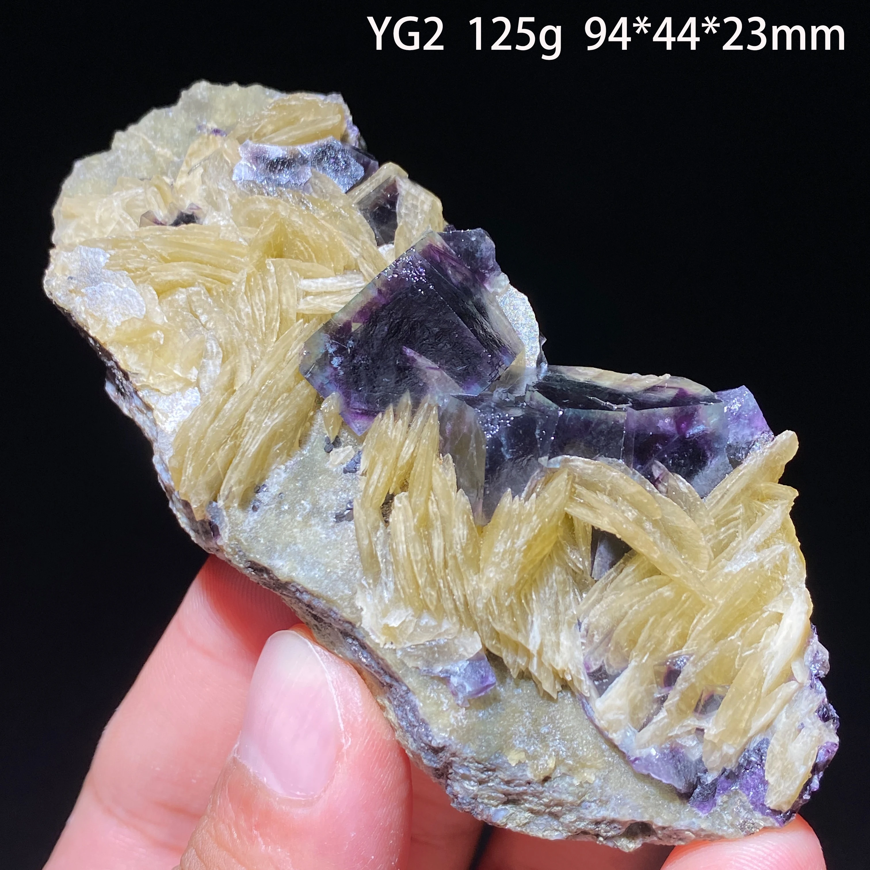 Natural Phantom Fluorite & Barite Symbiotic Mineral Specimen Raw Crystal Reiki Healing Home Decor Gift Collection Teaching Stone
