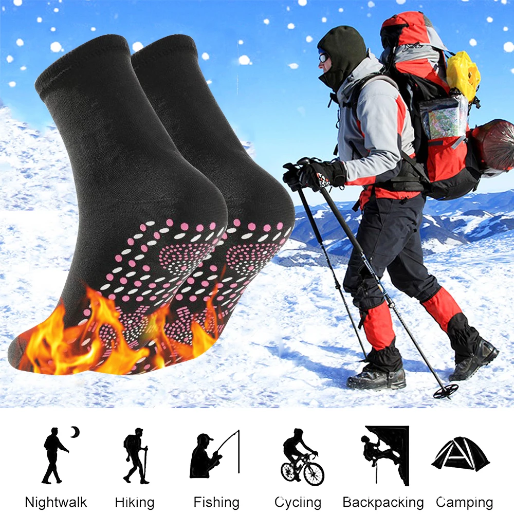 Winter Self-heating Health Care Socks Women Ski Sports Self Heated Massage Man Short Sock Magnetic Therapy Comfortable Warm Sox