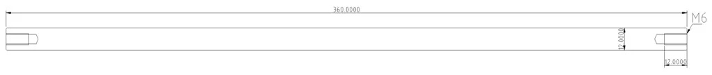 End machined cost for linear shaft 12mm, length of 360mm