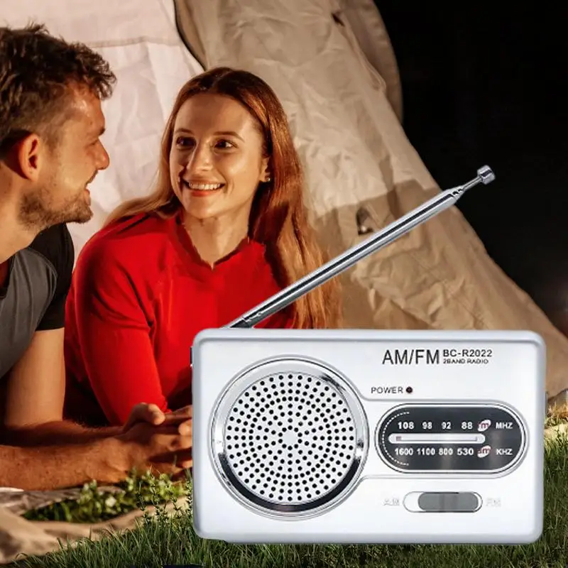 

Portable Radio AM FM Small Radio Battery Powered Portable AM FM Receiver For Hiking Park Fishing Travel Outdoor Camping