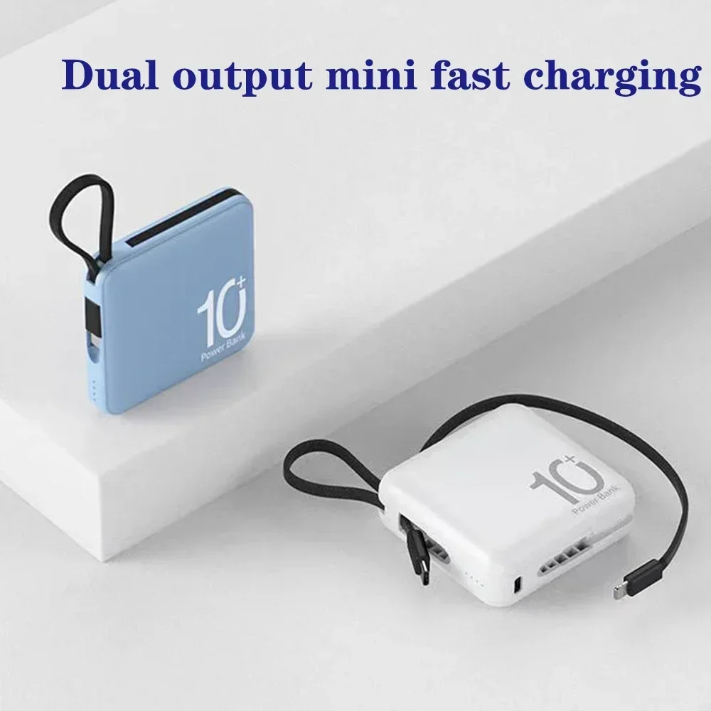 10000mAh Power Bank Mini Super Fast Chargr Portable External Battery Pack Spare Batteries