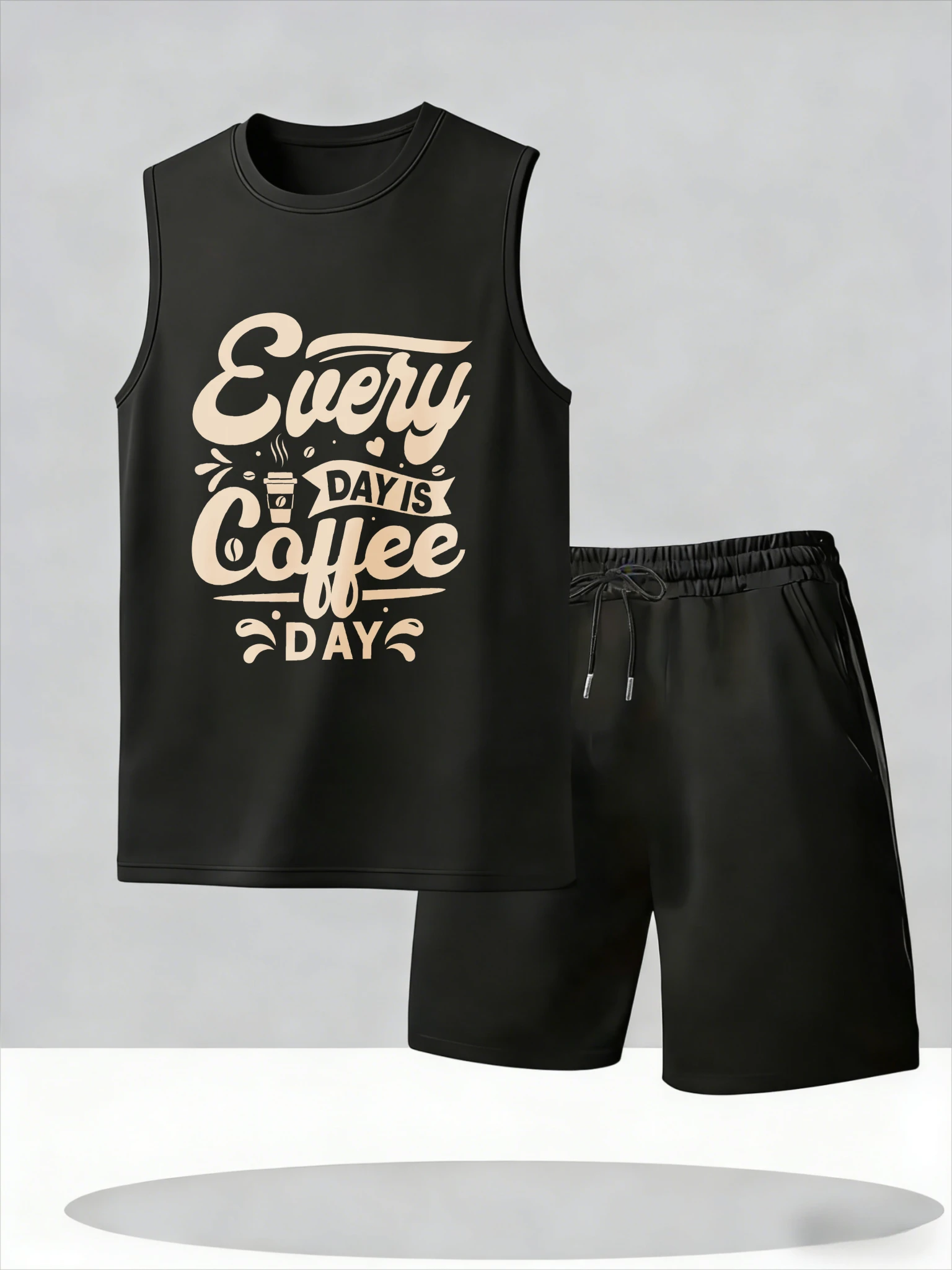 

Men's Tank Top Sets 2026 Summer Thin Quick Dry crewneck Breathable oversize men's suits sweatshirt set beach running seaside