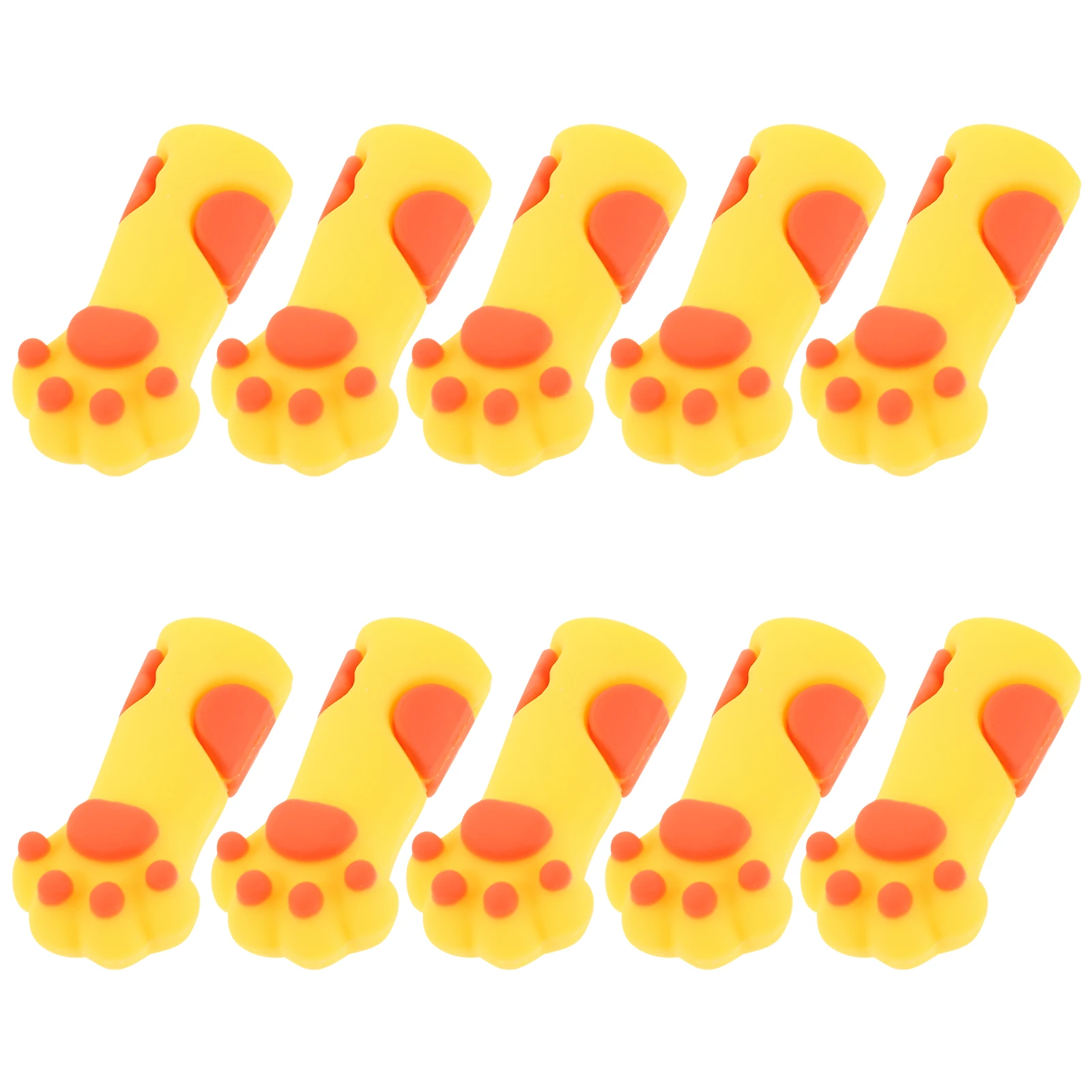 

10 Pcs Manicure Tool Protection Case Cat Paw Caps Cuticle Scissors Sleeves Paws Nail Nipper Protectors Tweezers Covers