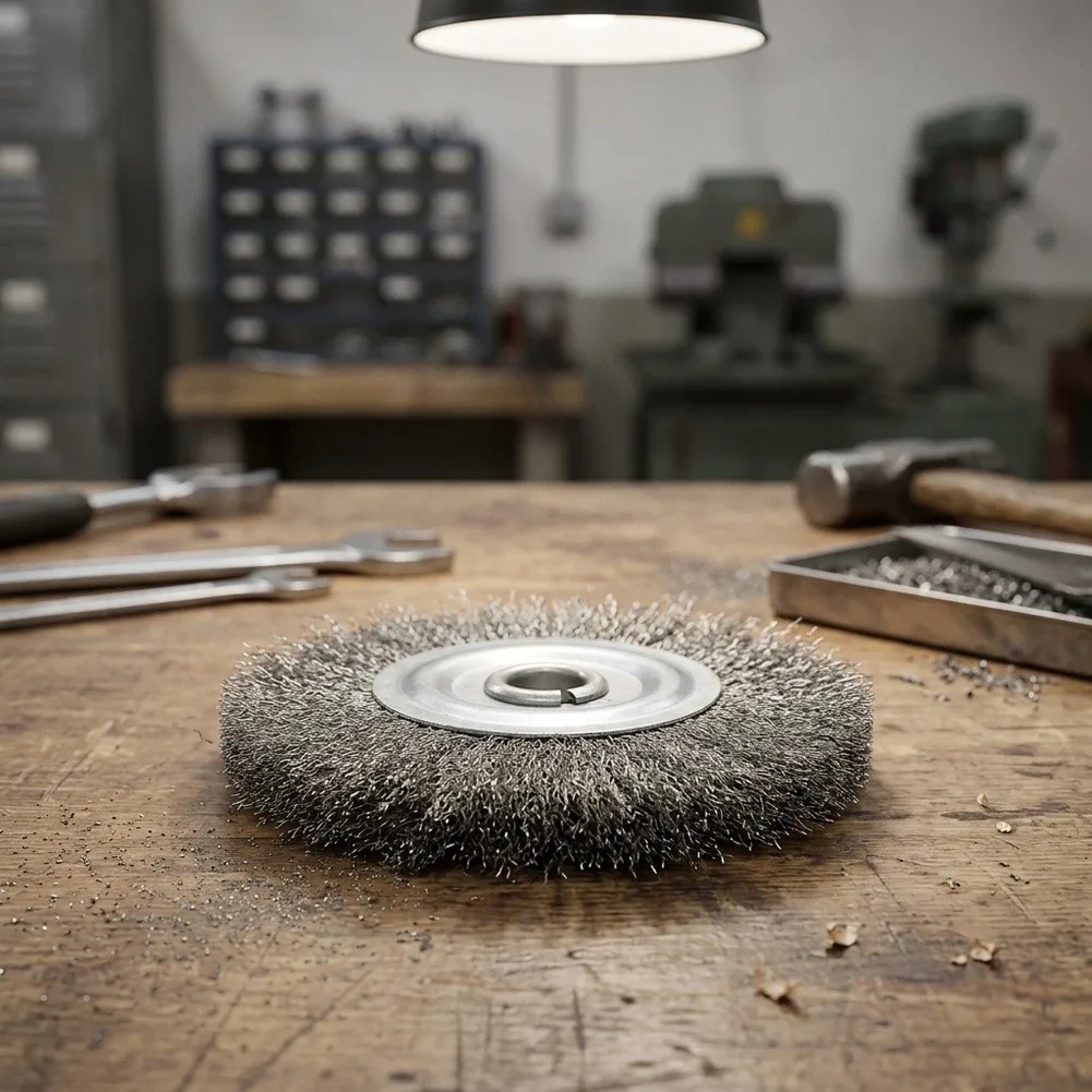 Crimped Stainless Steel Wire Wheel Brush 100mm 125mm 150mm for Angle Grinder Deburring Polishing Finishing Use