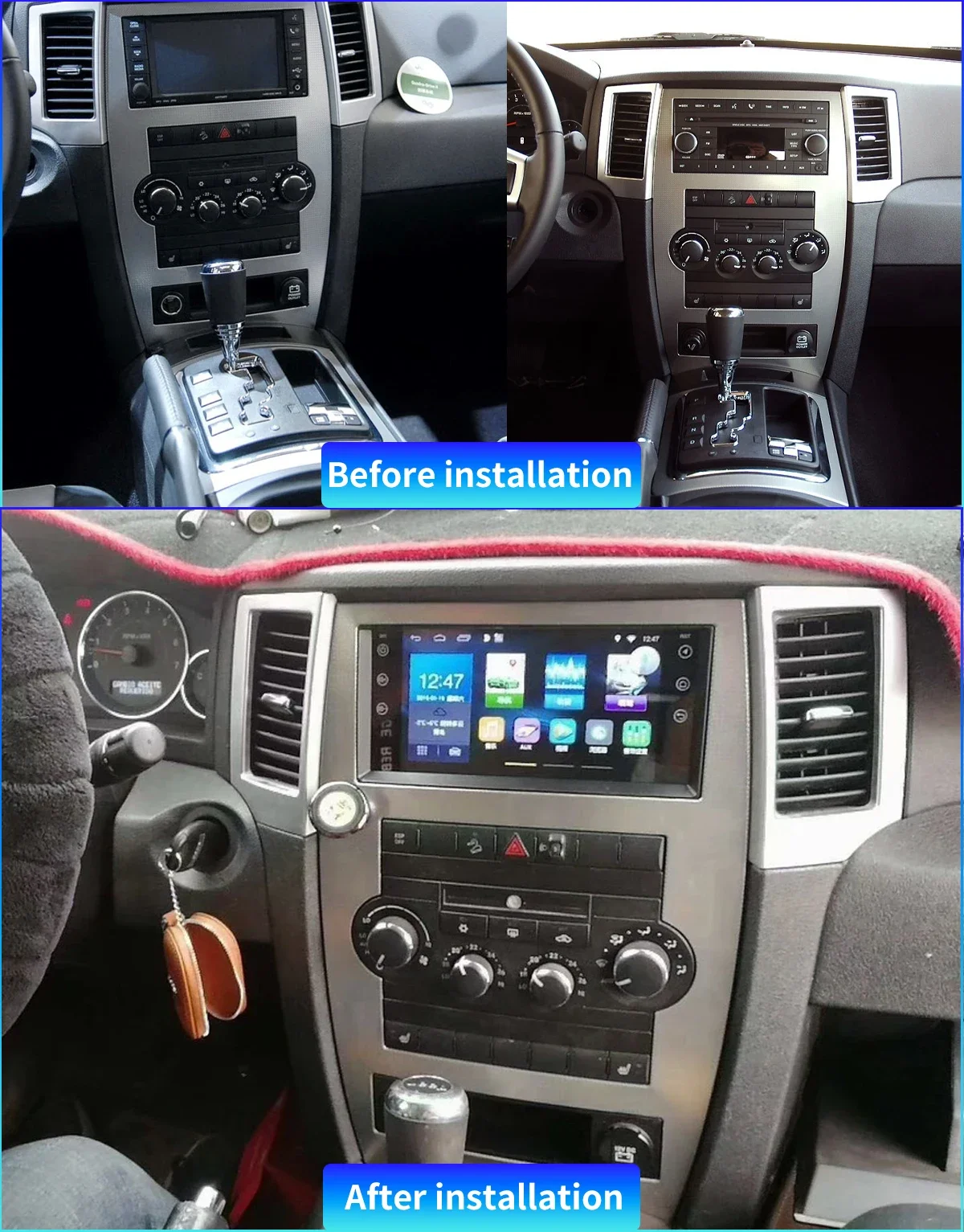 Car Radio Stereo For Jeep Grand Cherokee 2008 2009 2010 Android GPS Navigation Car Media Player Auto Headunit