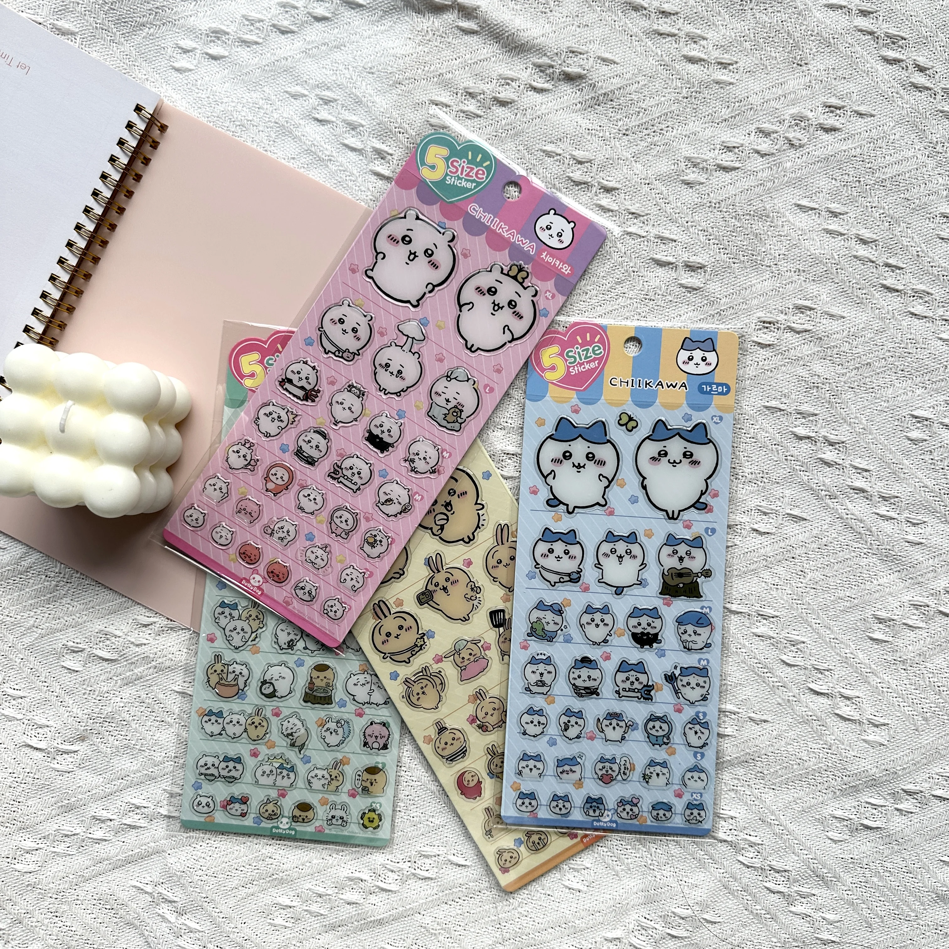 

4pcsChiikawa Usagi Hachiware 3D Resin Stickers Cute Anime Character Laptop & Phone Decor Stickers, Creative Gift
