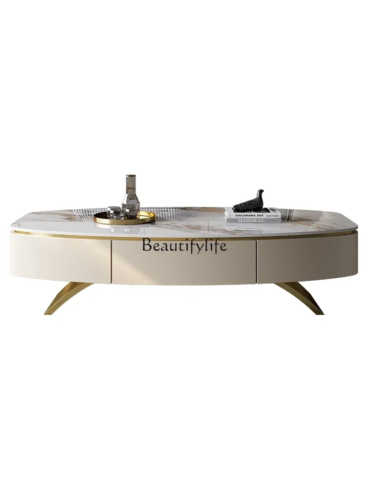 

FG44Italian special-shaped coffee table Modern light luxury household high-end rock slab coffee table