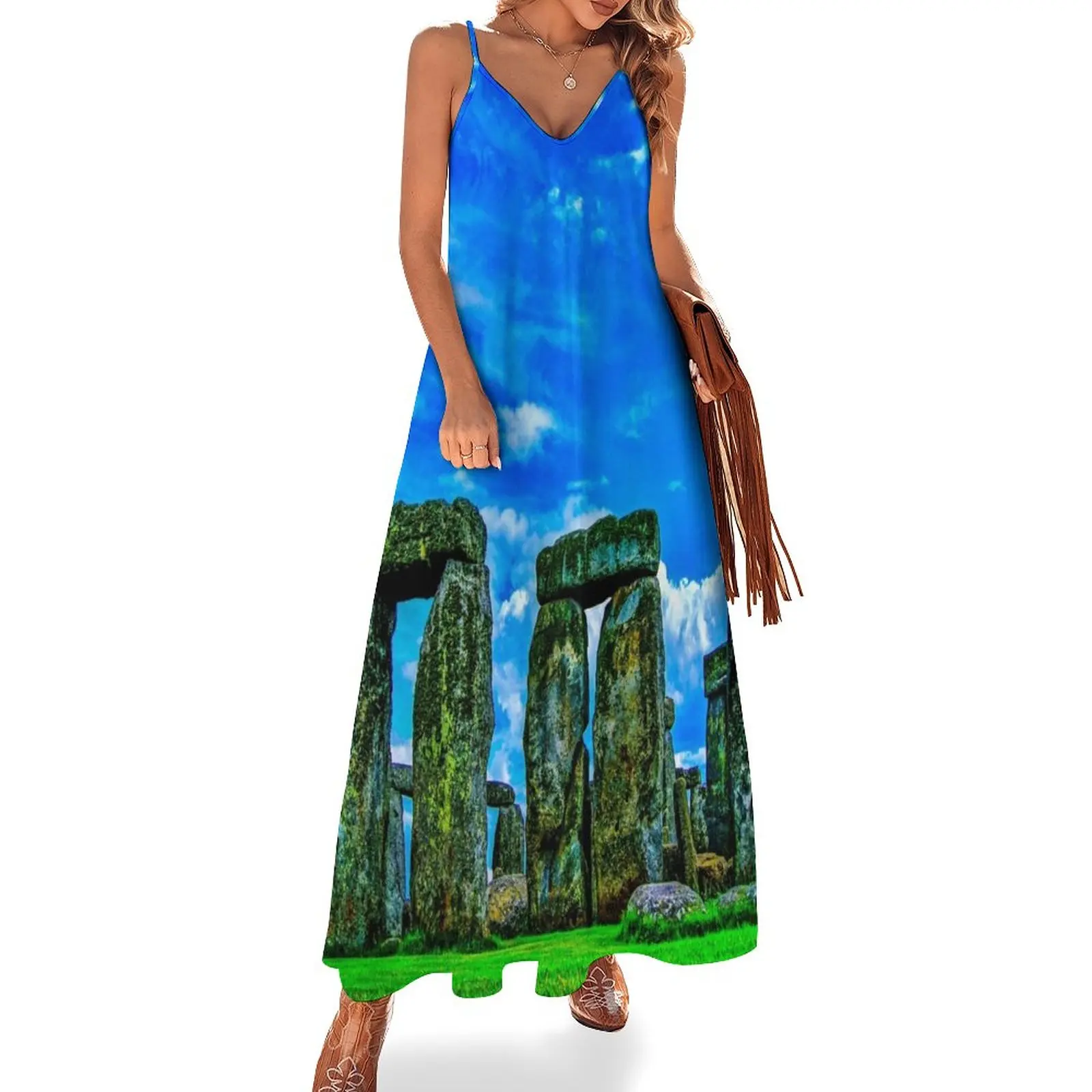 

fwc 0990 stonehenge Sleeveless Dress Elegant gowns Women's summer dress