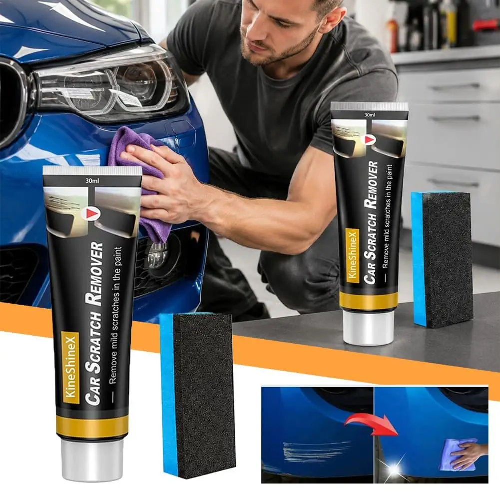 30/60ml Car Scratch Remover Paste Auto Paint Repair Polishing Cream With Sponge Quick Remove Minor Scratches Stains Car Care