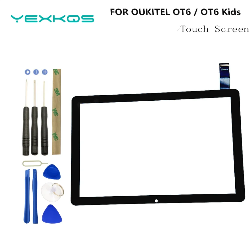 10.1 Inch Touch Screen Glass Panel, Oukitel OT6 OT6 Kids Touch Screen Digitizer Adapter, Front Glass Lens Sensor for Touch Scree