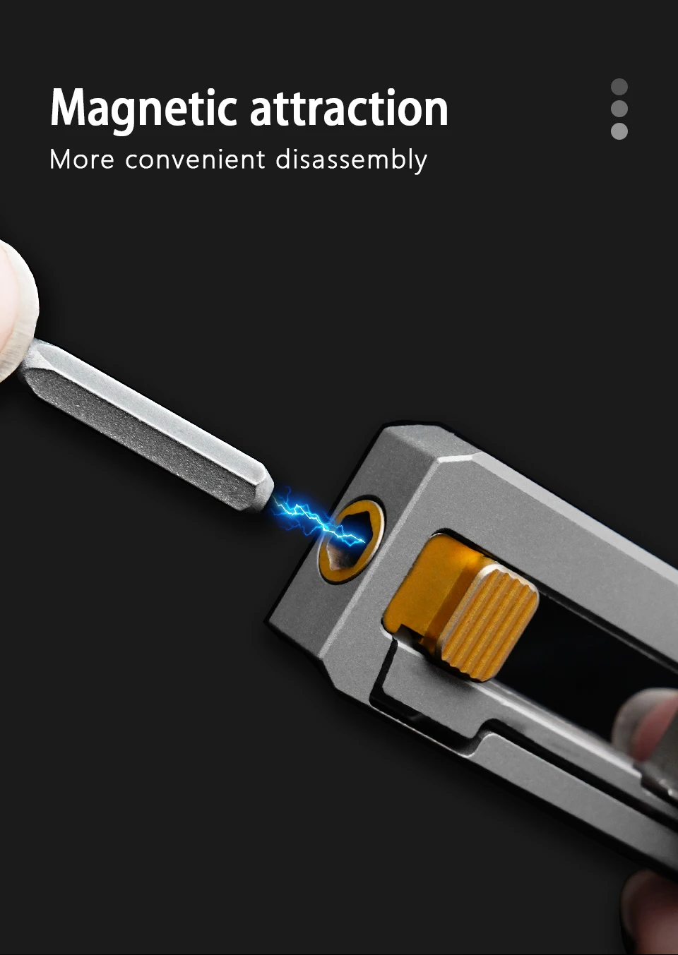 Imagem -03 - Mini Chave de Fenda Força Magnética Liga Titânio Ferramentas Multifuncionais Portáteis Edc Combinação de Pequenos Reparos Laptop e Computador