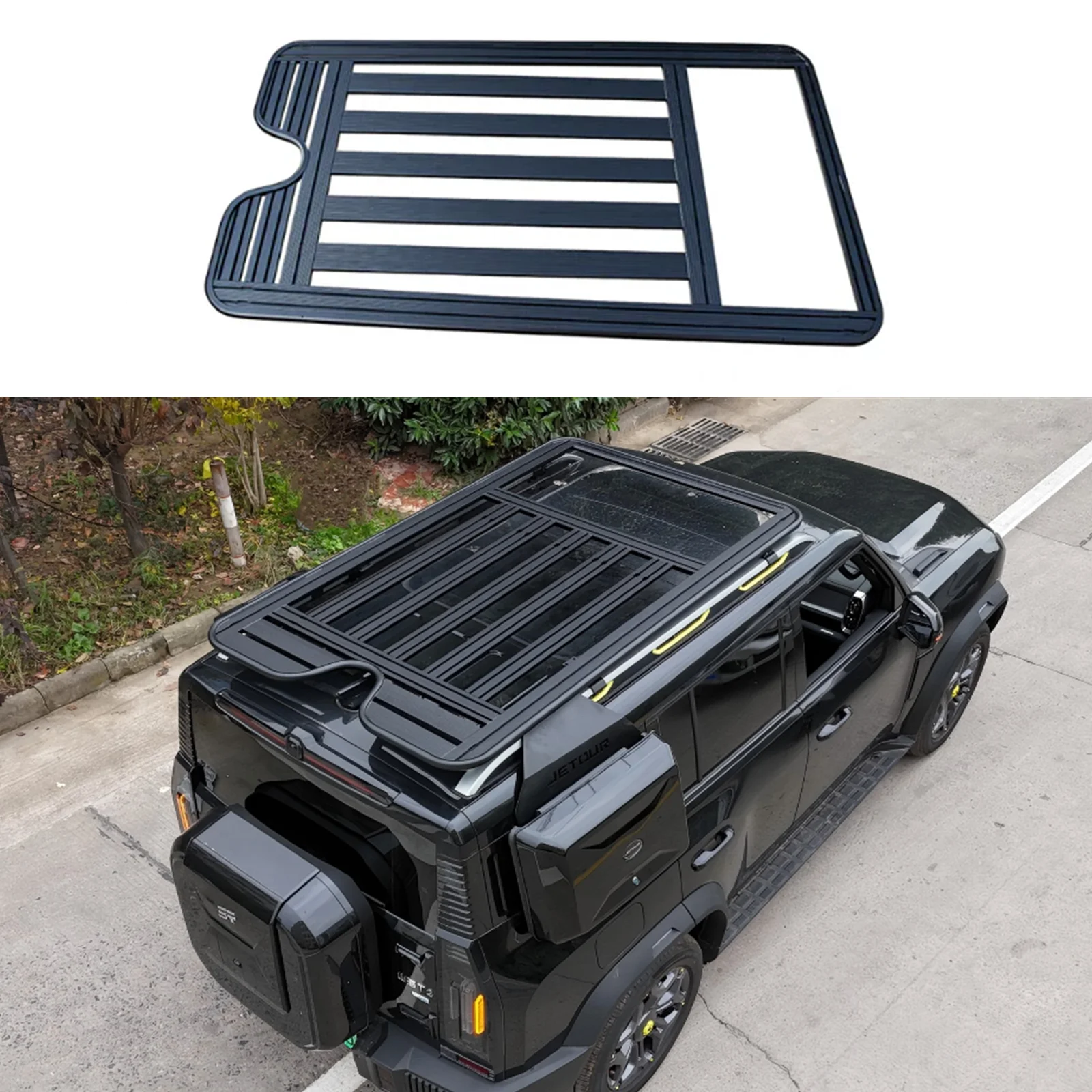 

Black Roof Rack For Jettrip T2 2023 Roof Rack Platform Rack Auto Parts