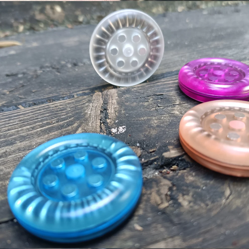 Fidget spinner coloré en matériau PEI, jouet sensoriel pour adultes EDC (transport quotidien), jouet anti-stress pour enfants autistes,