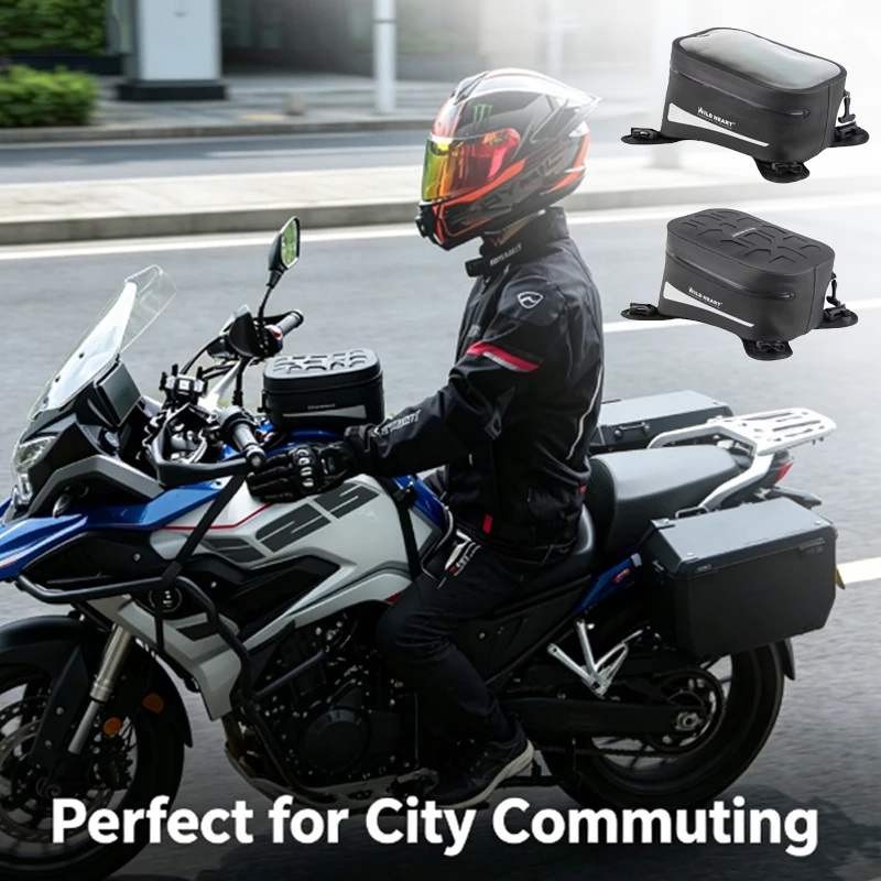 Motorcycle Tank Bag Universal Lightweight Saddle Front Bag Travel Luggage Storage Toolbox Mobile phone navigation bag