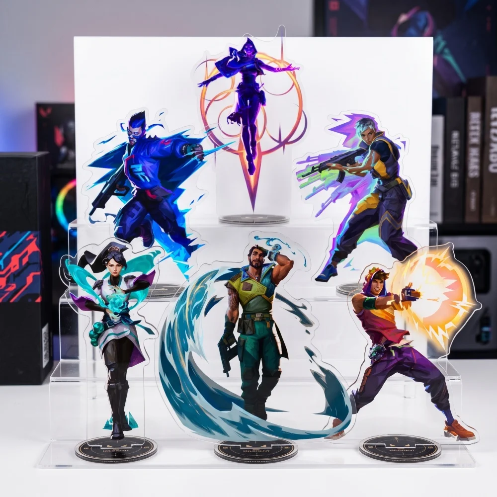 New Valorant Game Acrylic 15CM Premium Art Stand Keychain Jett Reyna Phoenix Desk Decor Fans Collectible Birthday Gift
