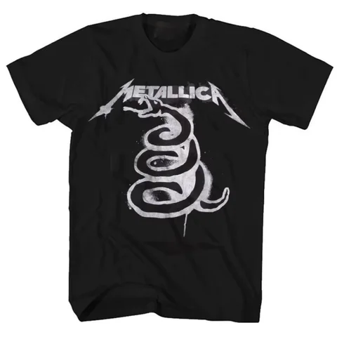Short Sleeve Round Neck Y2K T-Shirt Men's Clothing New Arrival Top Tees Men's T-Shirt Camisetas Metallica Skull New Black Ropa Hombre