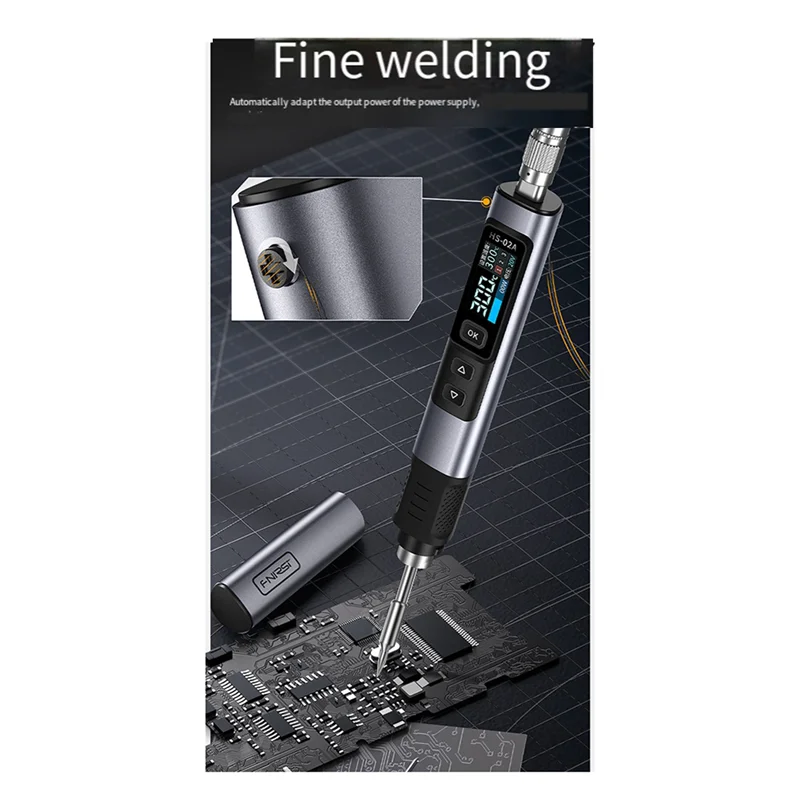 

A97Z HS-02 Adjustable Temperature Soldering Iron 100-450℃ PD Portable Repair Tool