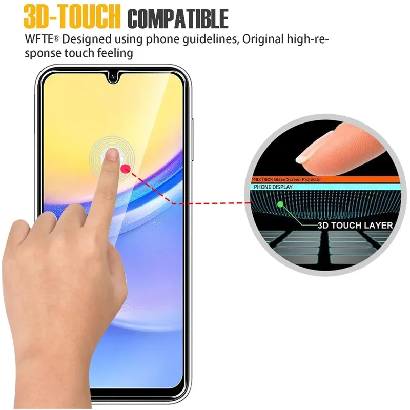 9H Screen Protector for Samsung A15 A16 A14 A25 A24 A55 A53 A52 A52S A51 A34 A35 Tempered Glass Samsung Galaxy A15 Protection