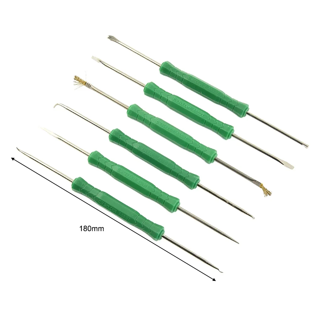 6pcs Double-head Desoldering Aid Tool Circuit Board Soldering Welding Auxiliary Tools PCB Cleaning Repair Tools