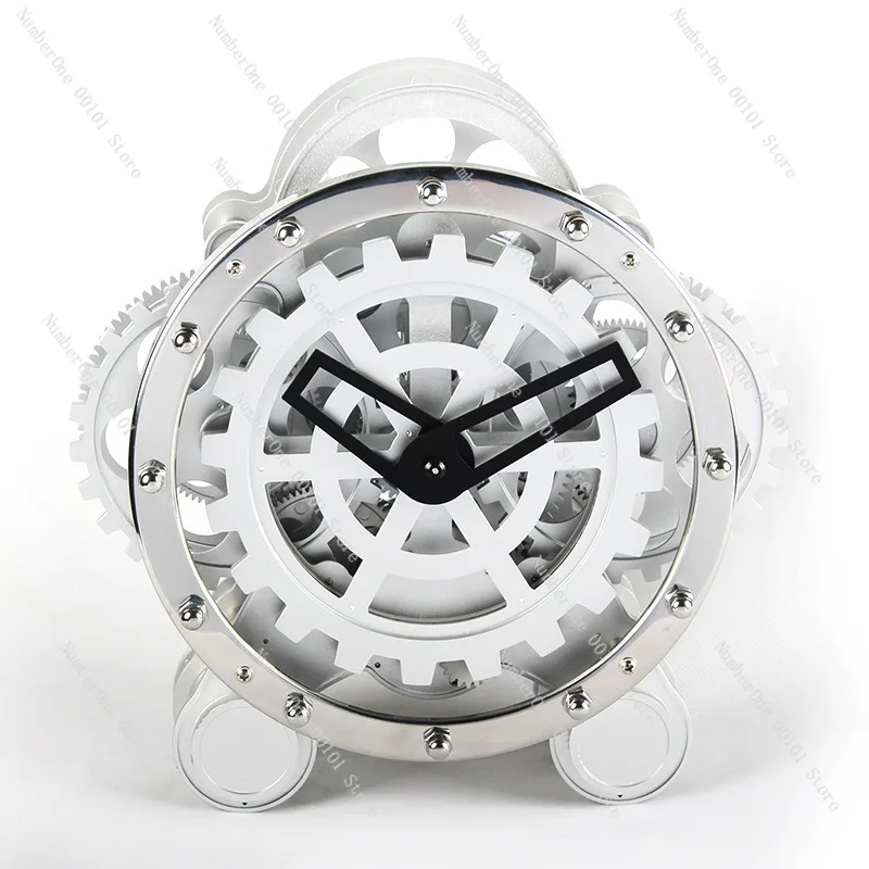 

Stainless Steel Decorative Clock | Miaoke European Double Gear Rotary Clock