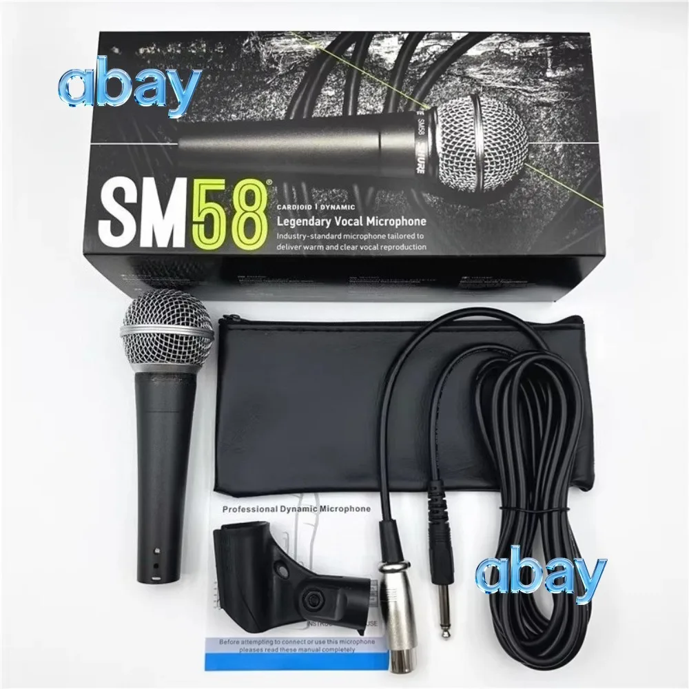 Micrófono dinámico con cable para Shure SM58-LC Karaoke puesta en escena micrófono de mano Vocal