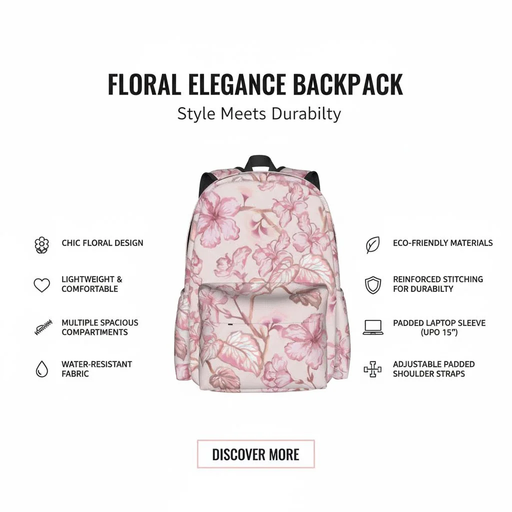 

Flowers Travel backpack,Student Backpack,Large capacity backpack,Back To School,Personalized Backpack,Spring outing backpack