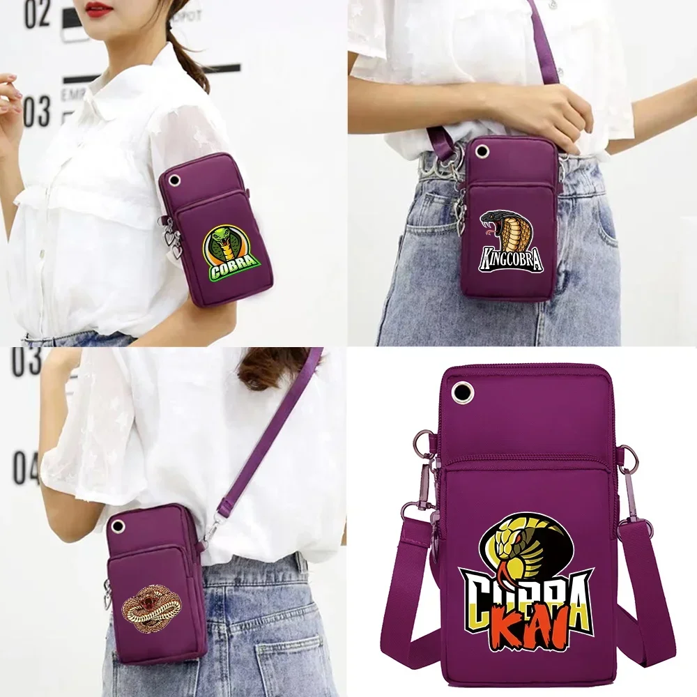 Women's Wrist Pack Wallet Cell Phone Bag Small Crossbody Bag Arm Bag Canvas Sports Bag Shoulder Bag Adjustable Strap