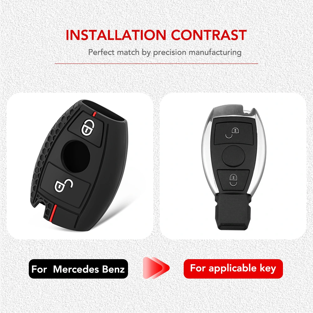Car 2 Button Key Cover Case for Mercedes Benz A B R G Class GLK GLA W204 W251 W463 W176 Key Bag Fob Shell Holder Protector