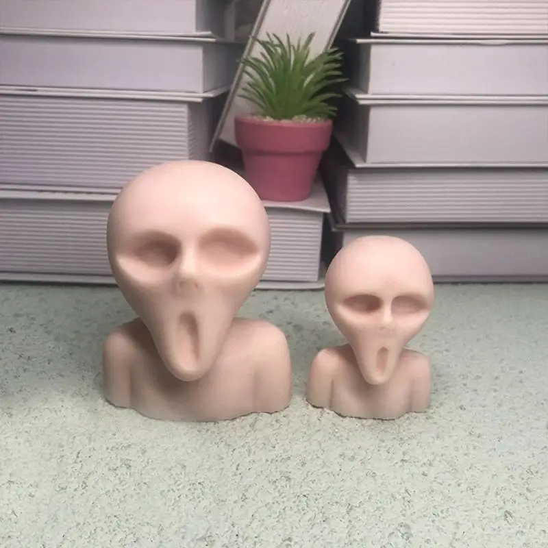 

R3MC Halloween for Head 3D Soap Mold DIY Epoxy Mold Handmade Candles Aroma Wax Soap Molds for Decorations