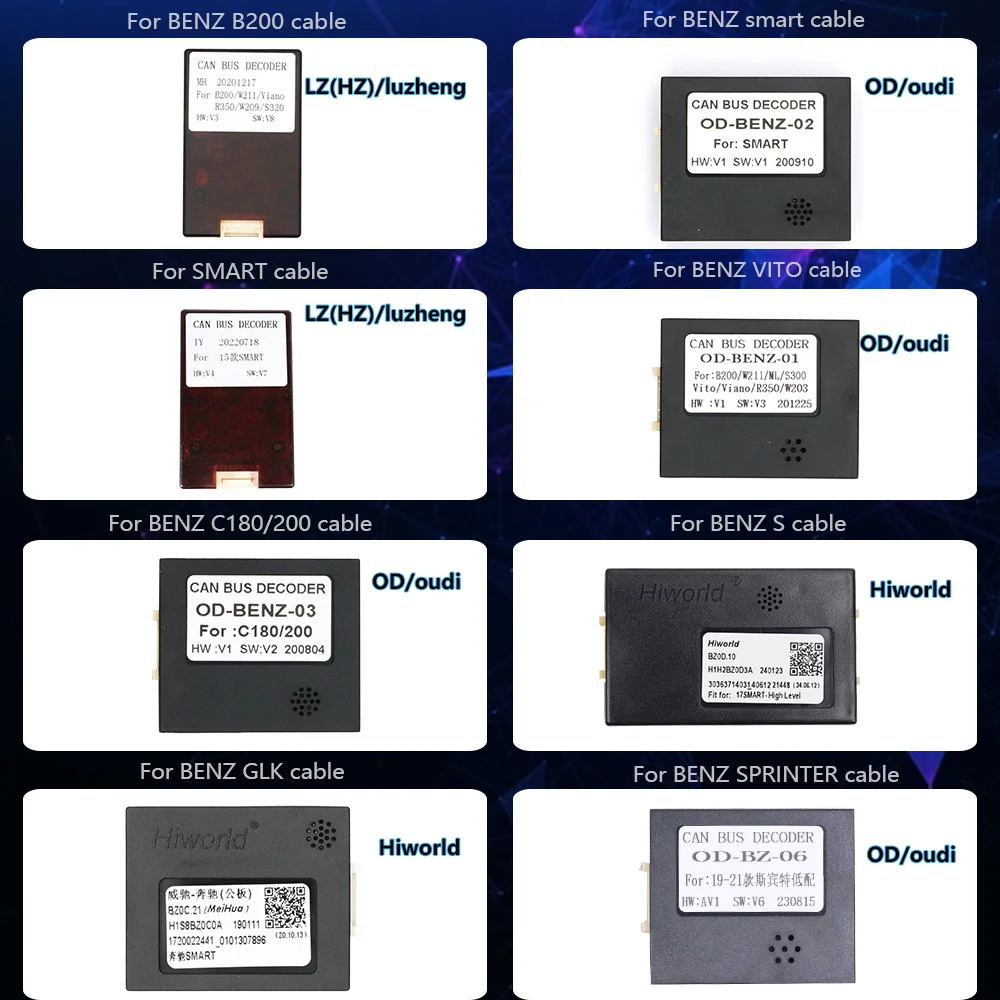 

For BENZ 05-18 SMART06-14 R Class 99-07 W211 05-15 GLK 2006-2010 SLK 2006 S 2004-2009 CLK 98-15 ML 2003-2019 VITO decoder canbus