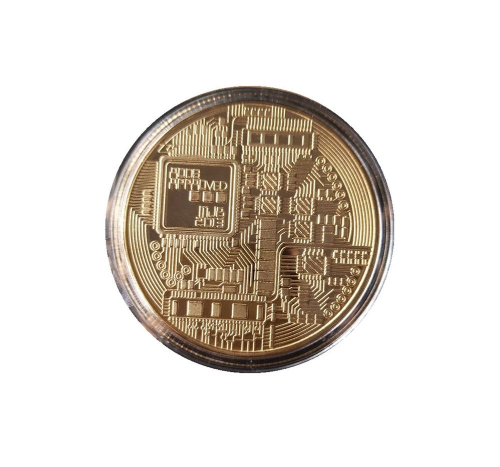 Recuerdo de moneda de Bitcoin (paquete de 10), Colección física de Bitcoin, conmemoración de criptomonedas doradas, accesorios de decoración