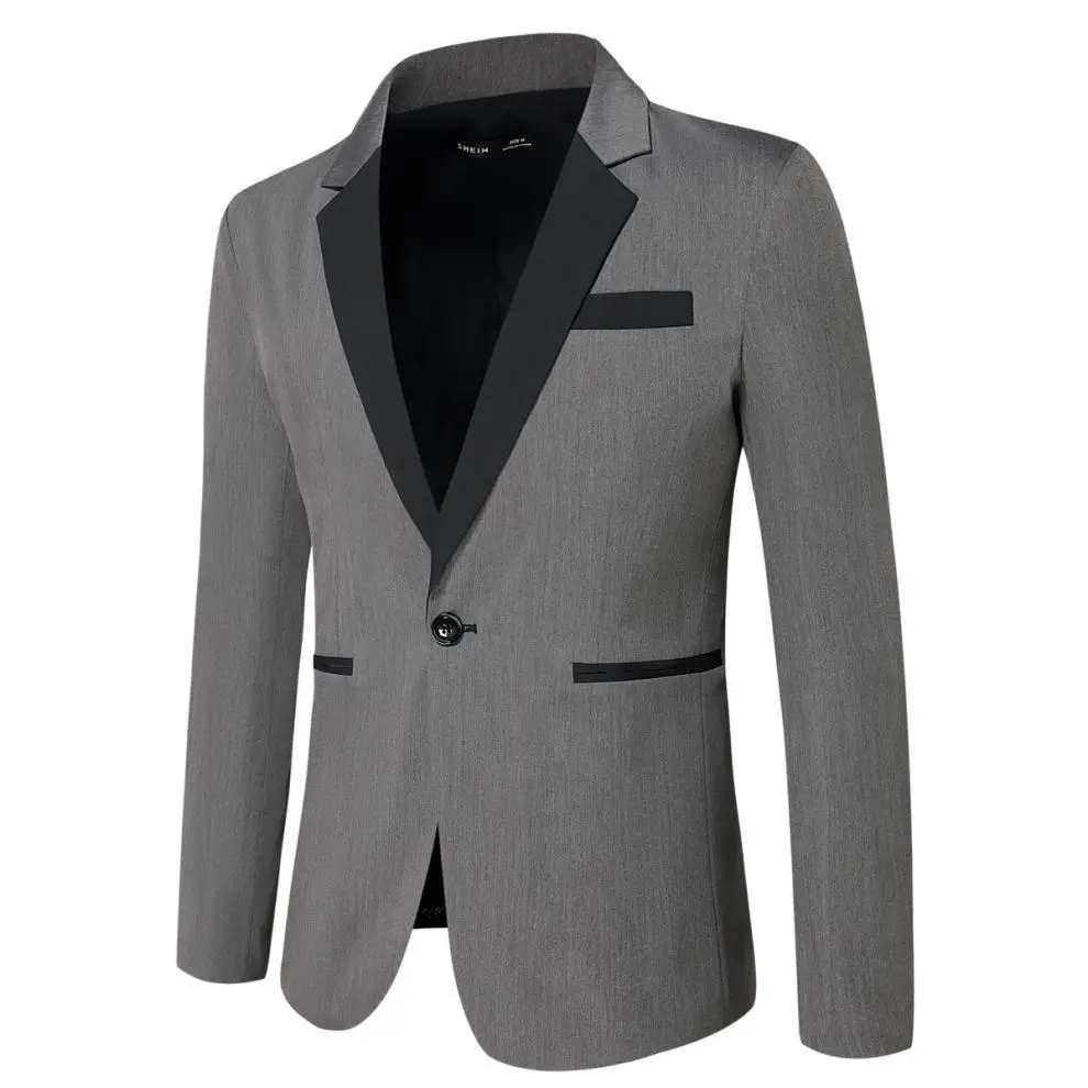 

Mens Gray Casual Suit Blazer Slim Fit One Button Herringbone Tuxedo Jacket 2023 Brand Men Formal Business Work Costume Homme XXL