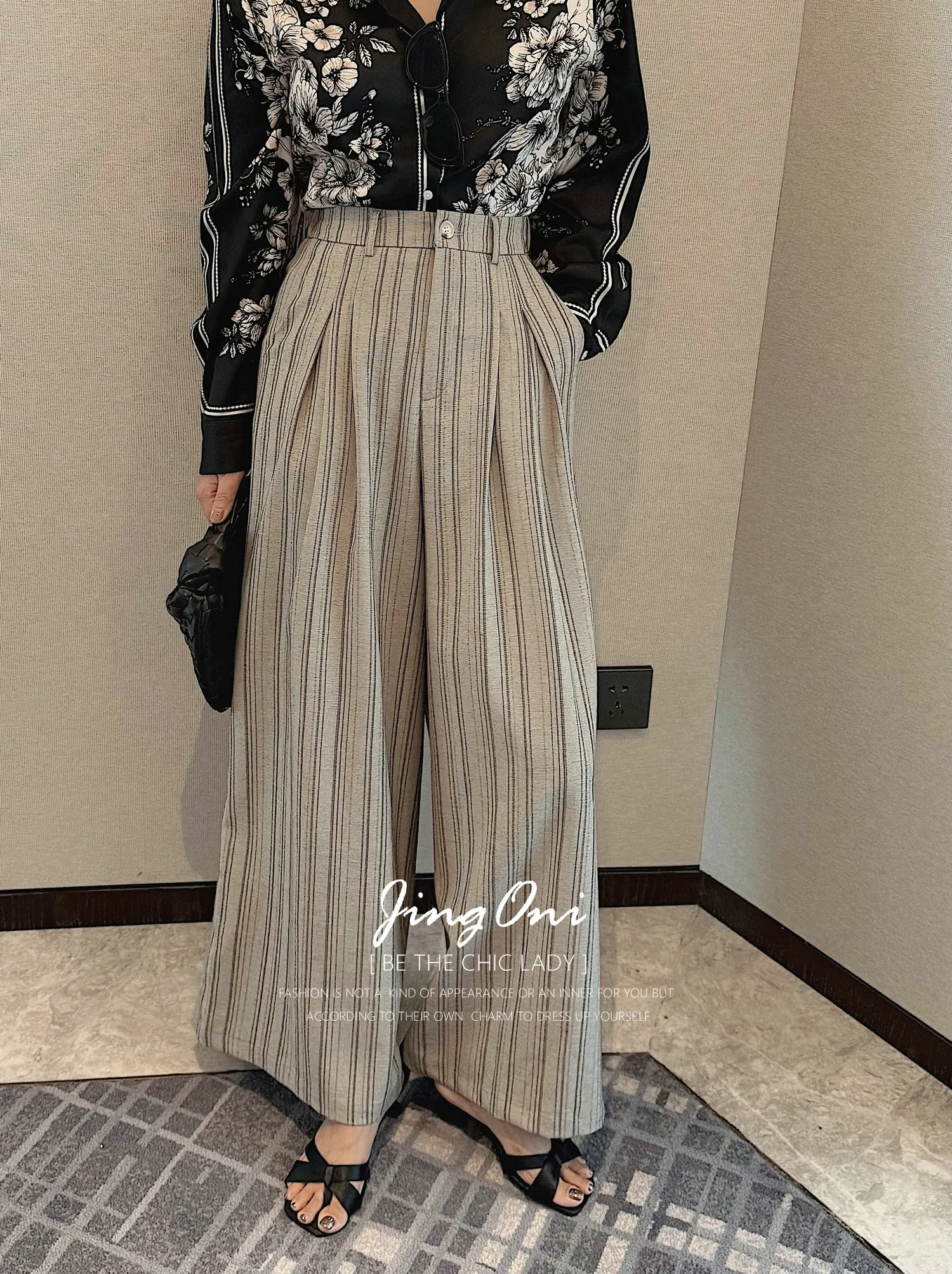 Pantaloni cargo in lino a righe Y2K Abbigliamento donna 2025 Autunno Stile moda coreana Pantaloni lunghi eleganti Gamba larga Vita alta New Chic