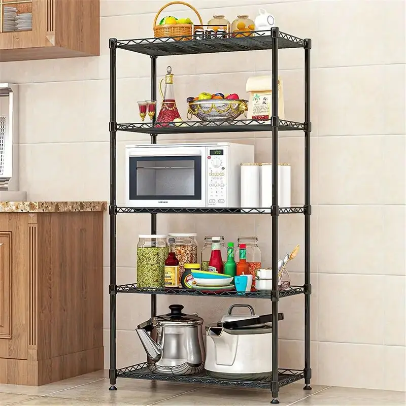 4-Shelf Adjustable Heavy Duty Steel Wire Rack Storage Shelving Organizer for Kitchen, Garage, 36