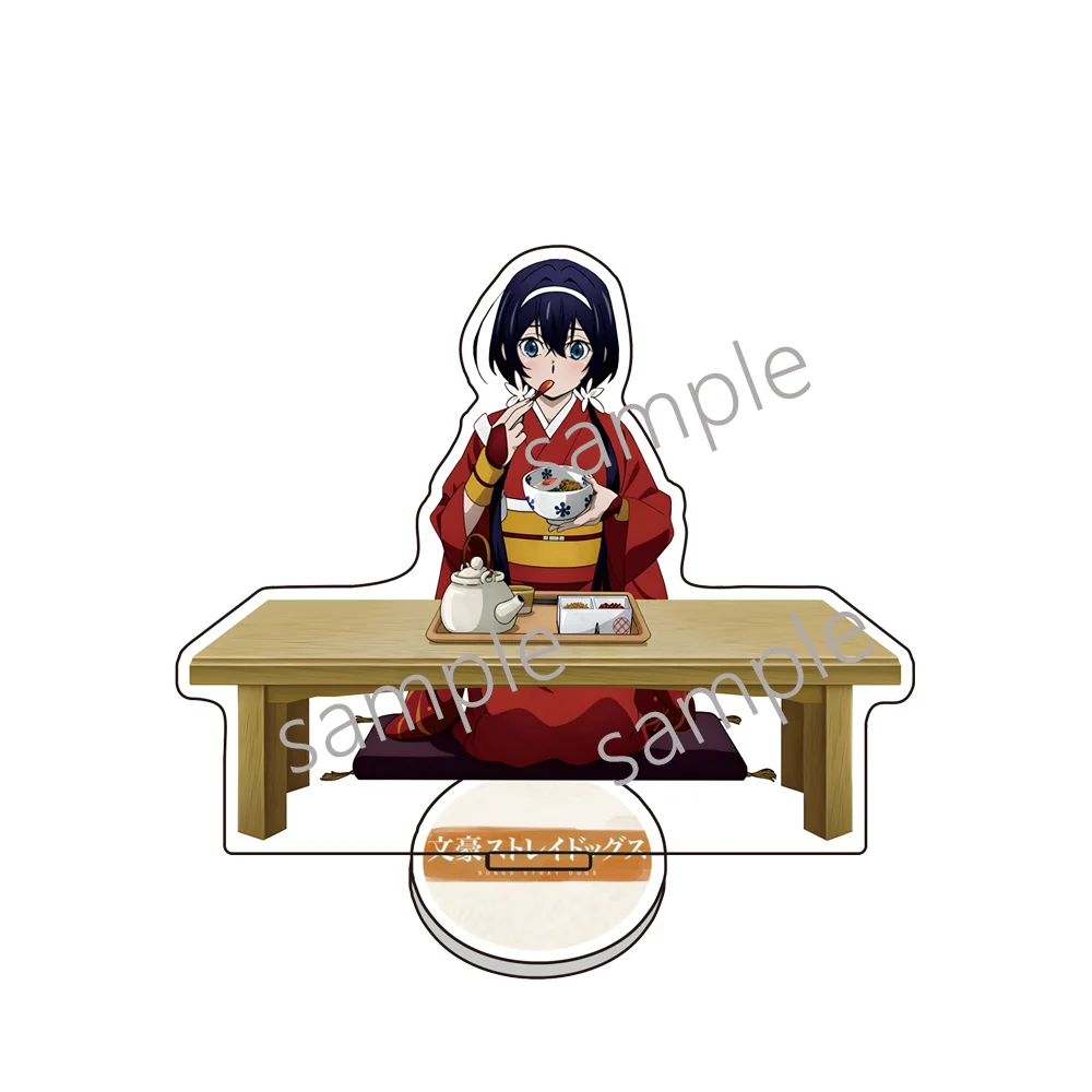 Hot Anime Bungo Stray Dogs enjoy delicious food Acrylic Stand Model Plate Figure MIZI SUA TILL IVAN HYUNA LUKA Cosplay Desk Disp