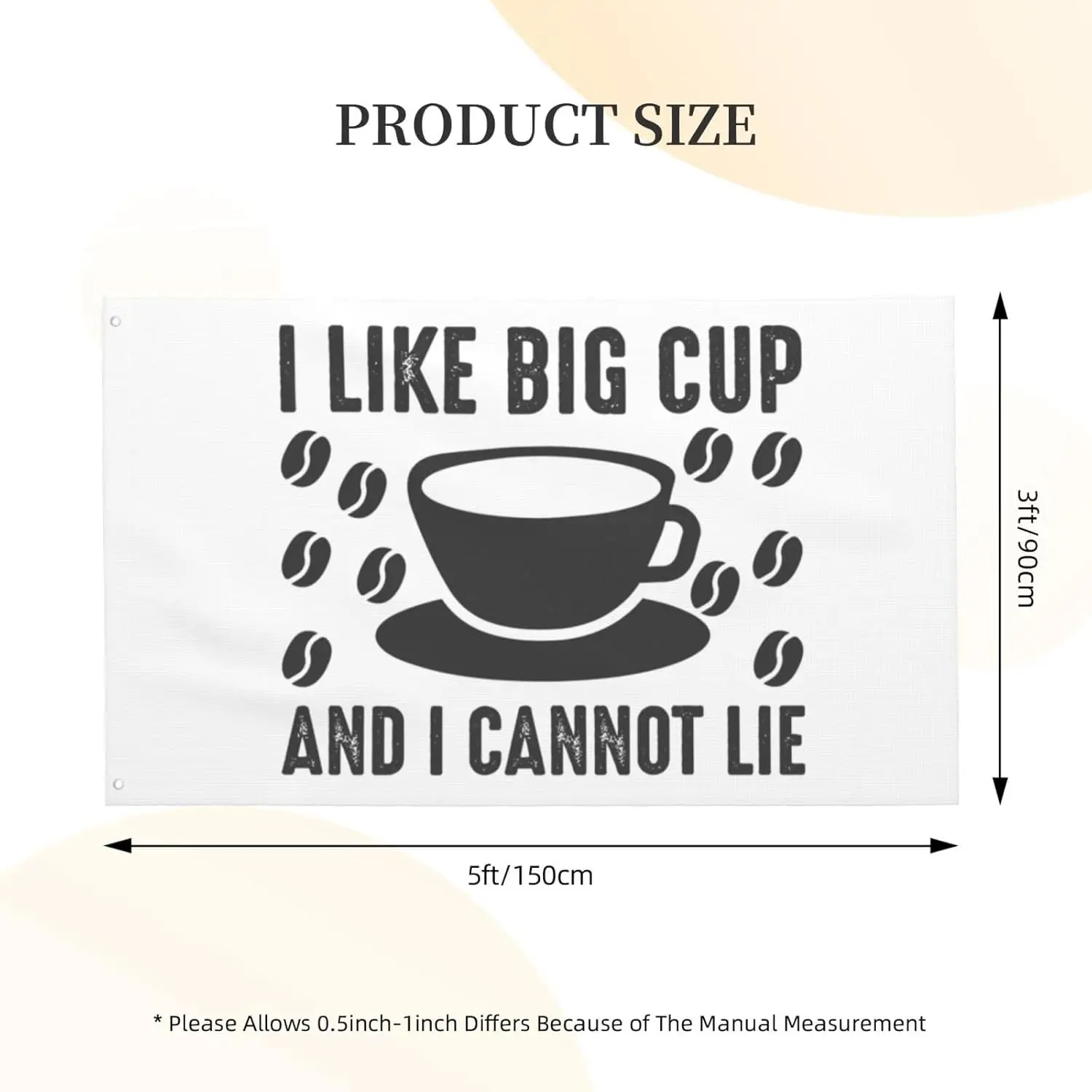 Flagicts 100% Polyester I Like Big Cup And I Cannot Lie Flags