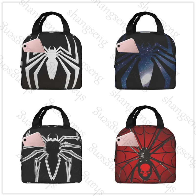 

Lunch bag insulated lunch box bag students and office workers carry lunch box bag insulated Lunchs Pack Red Spider animal