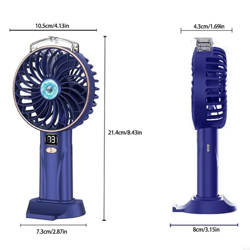 D0AB Fan raffreddamento a efficiente ventole per ventole portatile da portata mano 2400Mah Potente ventola per casa