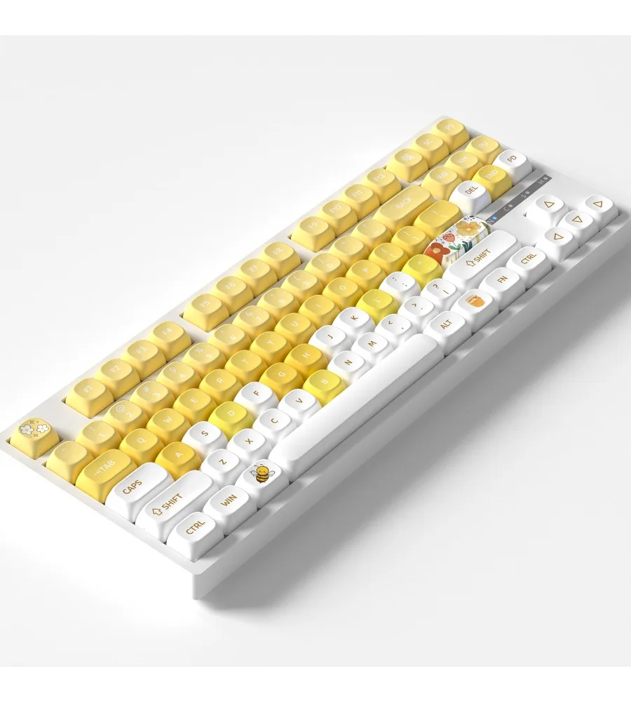 MOA121 key bee mechanical keyboard keycap five-sided PBT hot sublimation small full set cute