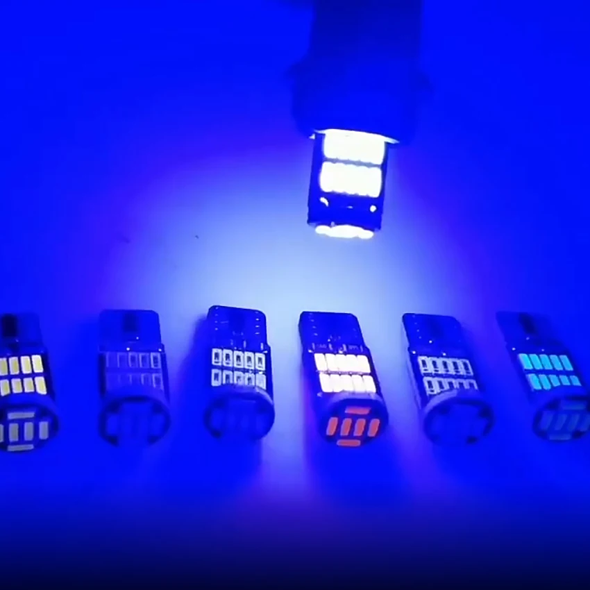 200 قطعة T10 W5W 194 501 Led Canbus لا خطأ سيارة الداخلية ضوء T10 26 SMD 4014 رقاقة نقية الأبيض الأزرق أداة أضواء لمبة مصباح