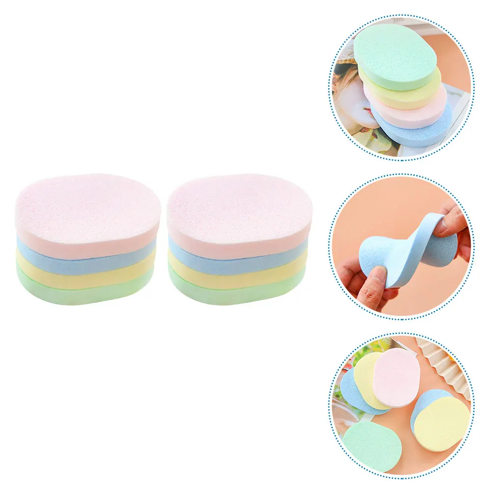 

8pcs Thick Facial Cleaning Sponges Friendly Makeup Removal Exfoliating Sponge Skin Scrubber Cleansing Tools Removal