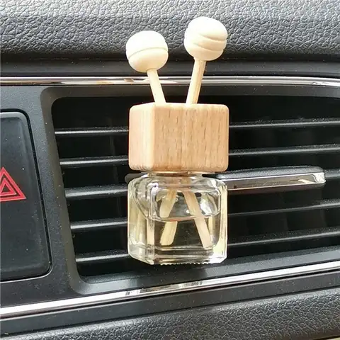 자동차 걸이식 향수 펜던트, 향수 방향제, 빈 유리 향수 디퓨저 병, 자동차 장식 장식, 8ML