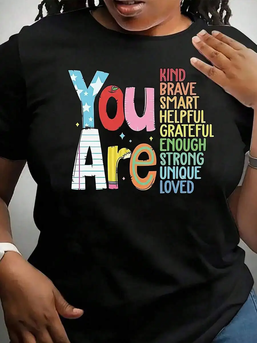 Tops de verano de talla grande, camiseta muy amiga, camiseta de regreso a la escuela, camisetas gráficas para profesores de guardería para mujeres