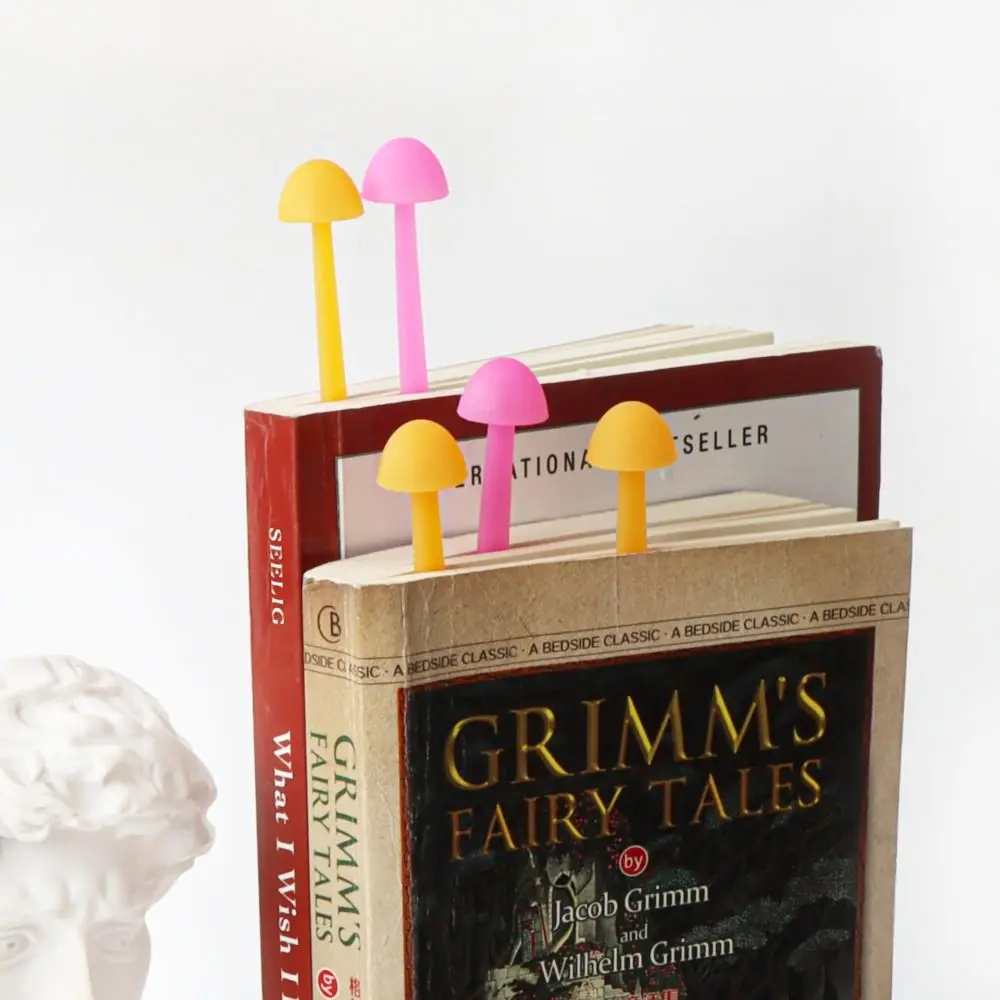 Back To School Cute Mushroom Bookmark Silicone Kawaii Simple Paper Cilp Creative Marker of Page Exquisite Bookcase Office