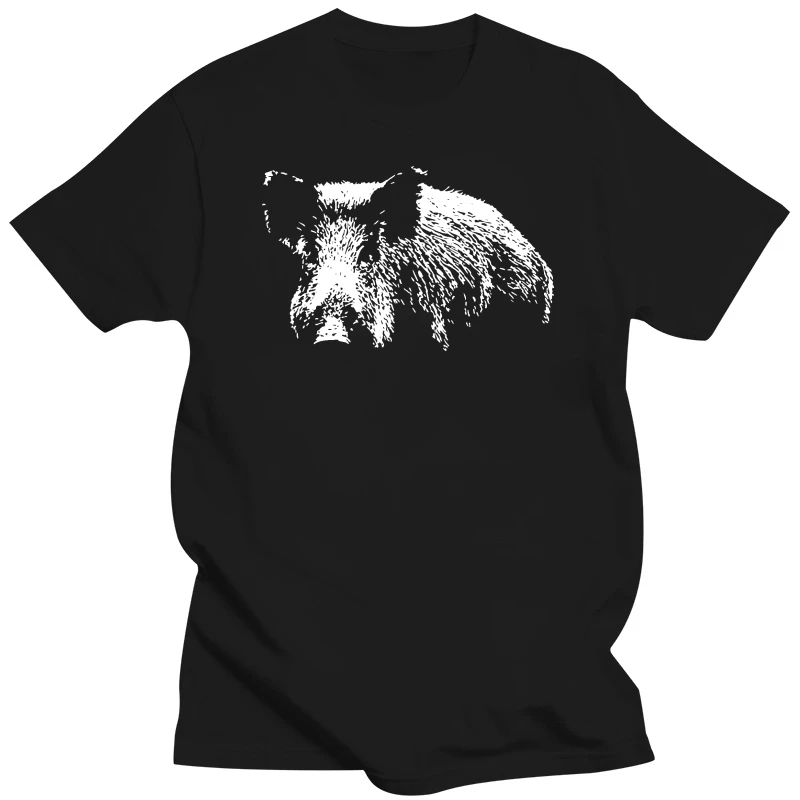 Wild Boar T-Shirt Round Collar Custom Graphic Men's T Shirt Clothes Camisas Shirt Plus Size 3xl Awesome Top Quality