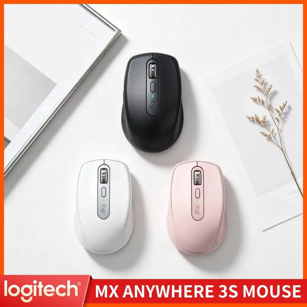 Wireless MX Anywhere 3S - 8000 DPI, Hyper-Scroll, Anti-Slip, Perfect for Hardware Exhibition Trip & Business Travel